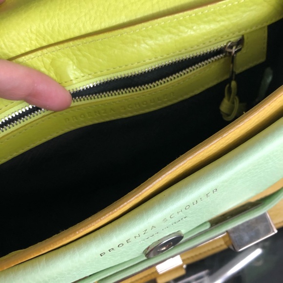 PROENZA SCHOULER Yellow Colorblock Leather PS11 - Picture 6 of 7